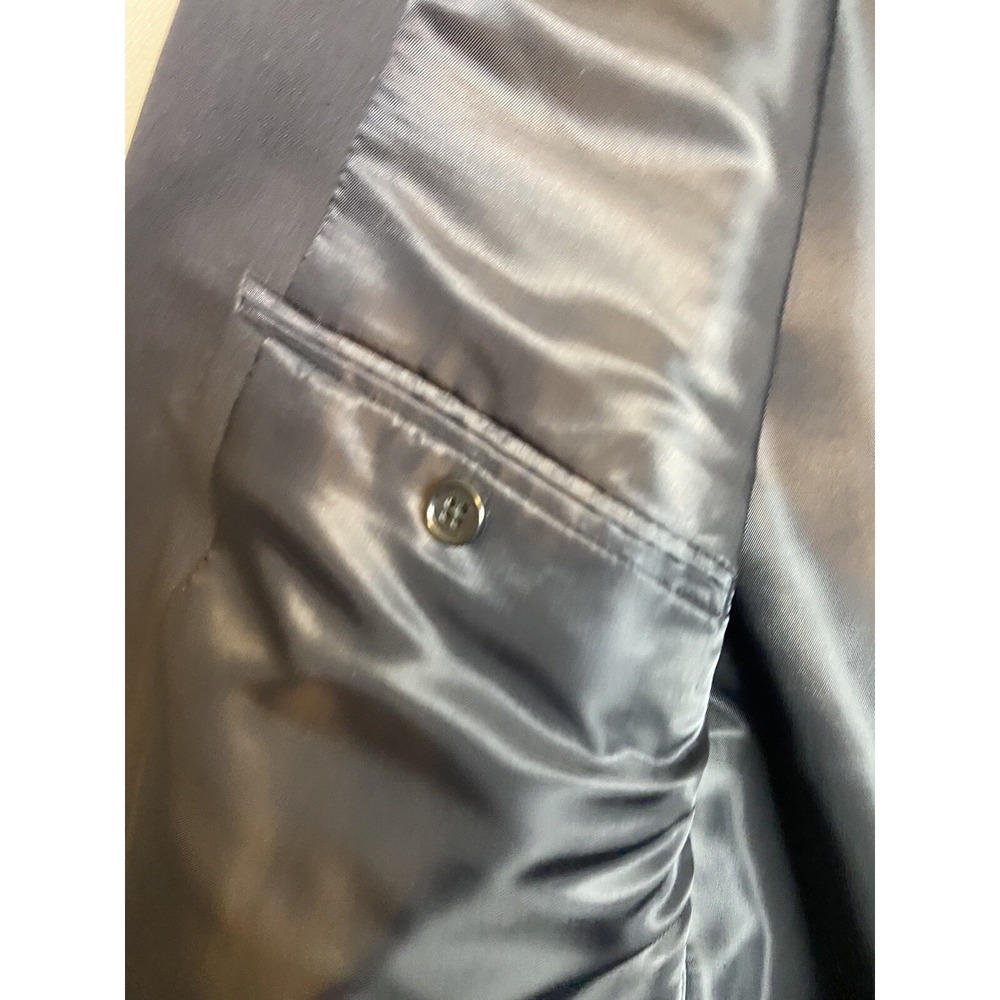 Chaps Mens 44R Navy Wool Gold Two Button Sport Coat Preppy Academia - Picture 10 of 16